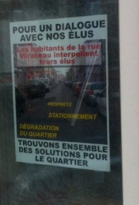 affichette rue Mirabeau